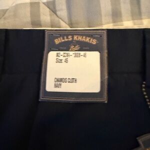 Bills Khakis Navy Chamois Cloth Pants NWT! 46x30